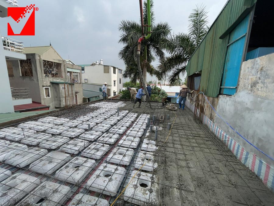 Công trình nhà phố ứng dụng sàn phẳng VRO