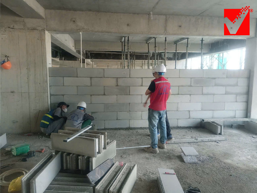 Công trình tường gạch Lego VRO tại Nghệ An