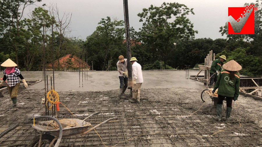 Sàn bê tông không dầm VRO công trình Hoàng Tùng - VP