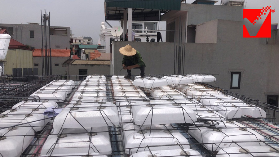 Thi công sàn phẳng không dầm công trình Nhật Hào - Ninh Hiệp