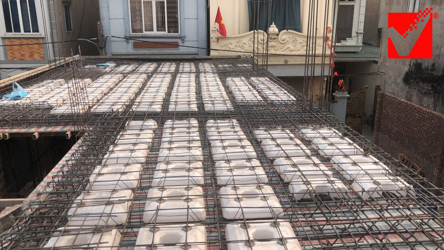 Thi công sàn phẳng không dầm công trình Nhật Hào - Ninh Hiệp