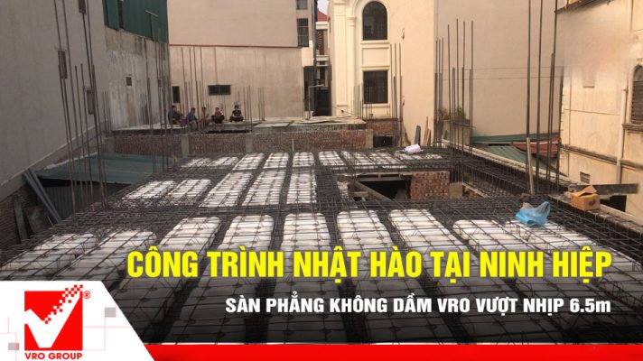 Thi công sàn phẳng không dầm công trình Nhật Hào - Ninh Hiệp