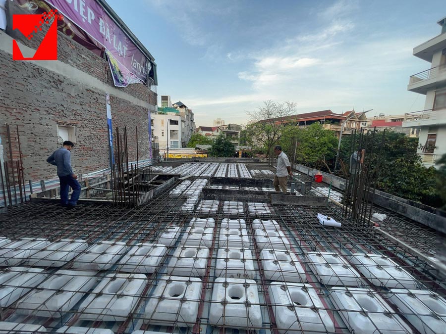 Thi công sàn xốp VRO công trình Quang Lâm - BG