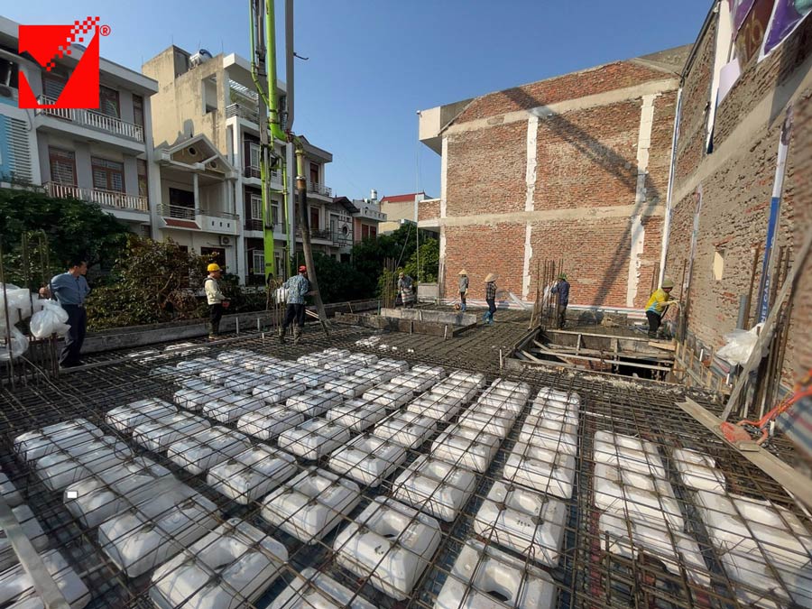 Thi công sàn xốp VRO công trình Quang Lâm - BG