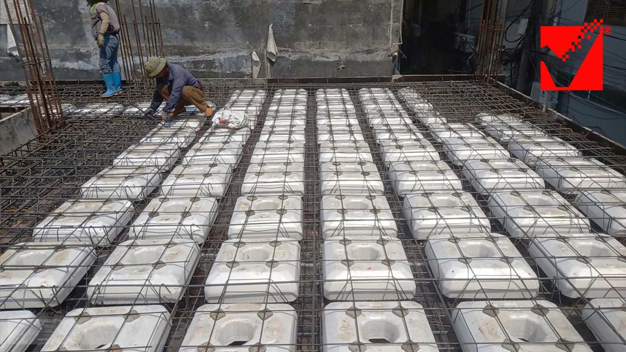 Thi công sàn phẳng Công trình Lan Hương - Hải Dương