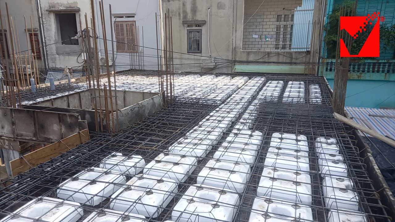 Thi công sàn phẳng Công trình Lan Hương - Hải Dương