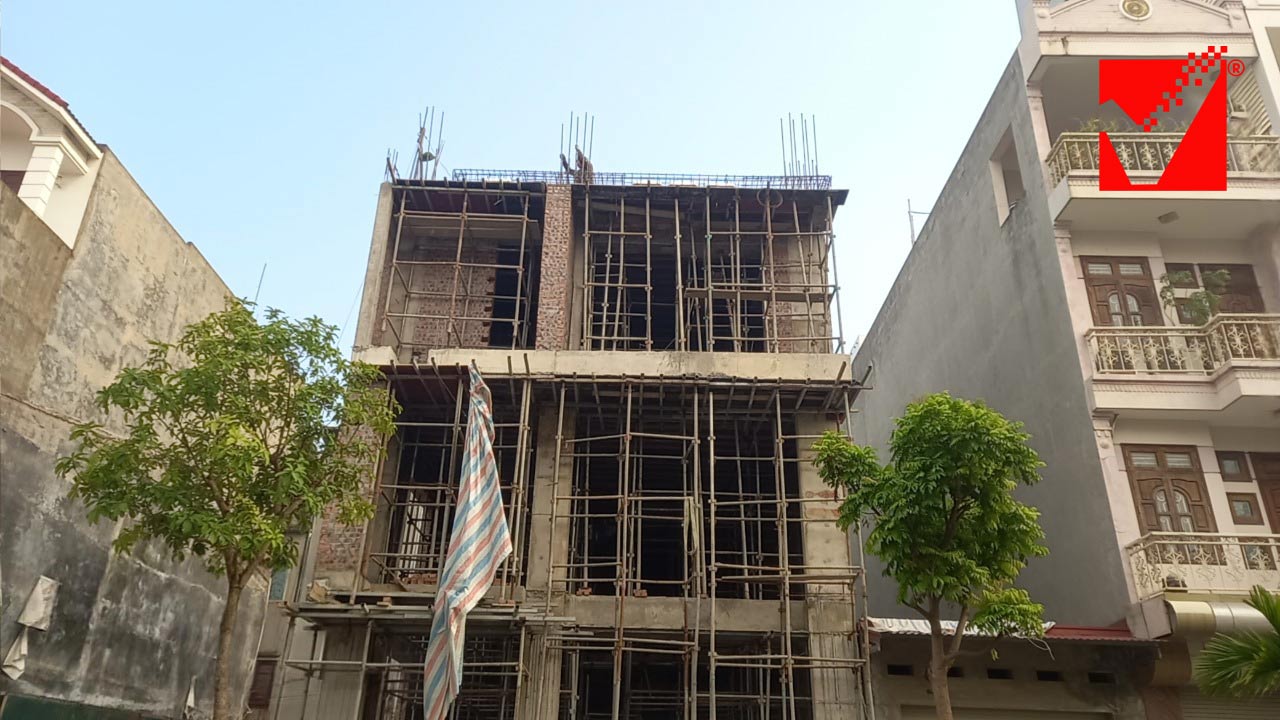 Thi công sàn phẳng Công trình Lan Hương - Hải Dương