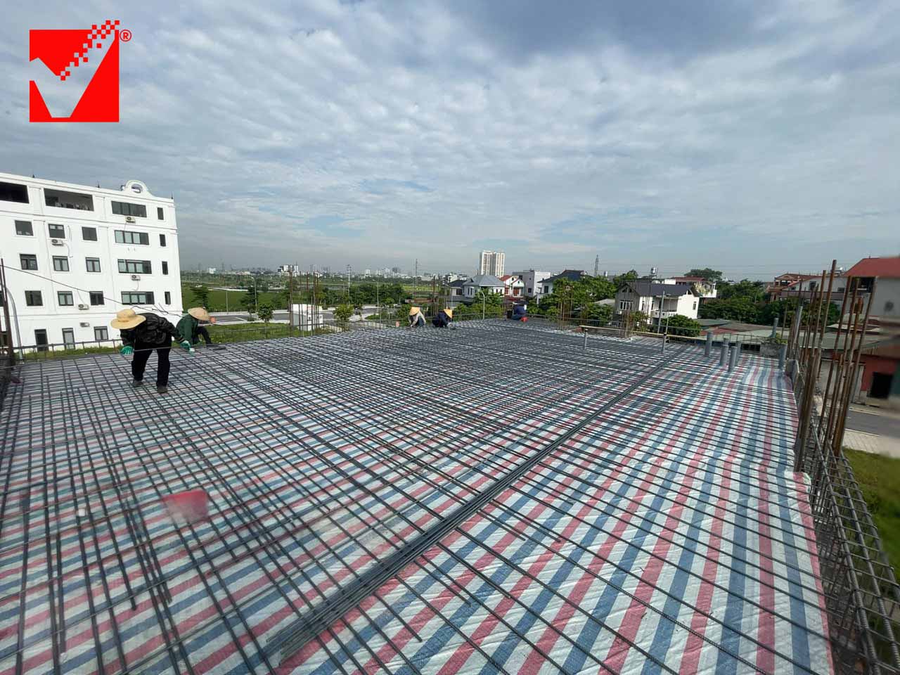 Sàn phẳng lõi xốp công trình Thanh Tuấn tại Bắc Giang