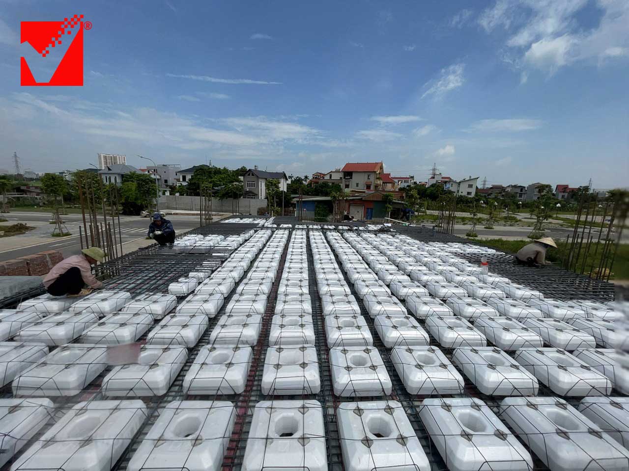 Sàn phẳng lõi xốp công trình Thanh Tuấn tại Bắc Giang