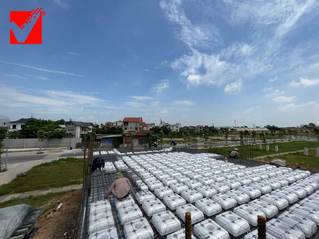 Sàn phẳng lõi xốp công trình Thanh Tuấn tại Bắc Giang