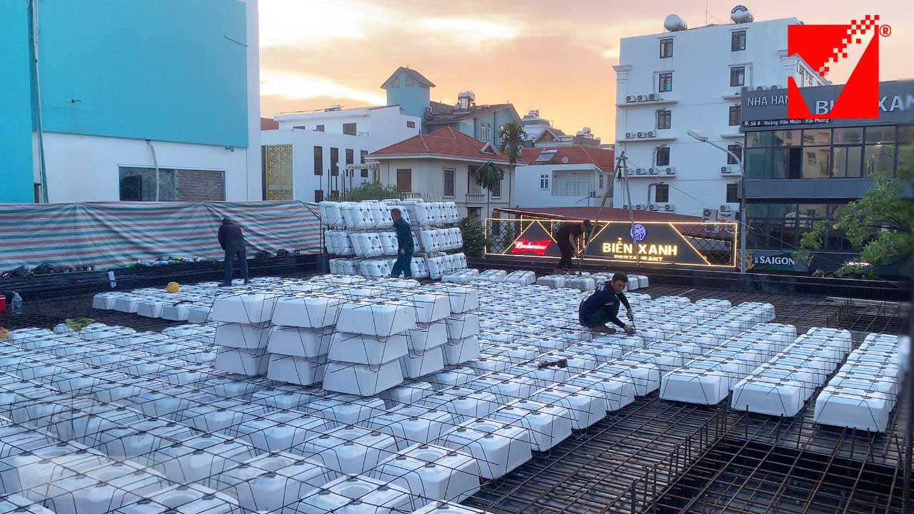 Sàn phẳng không dầm VRO công trình Gia Lộc tại Hải Phòng