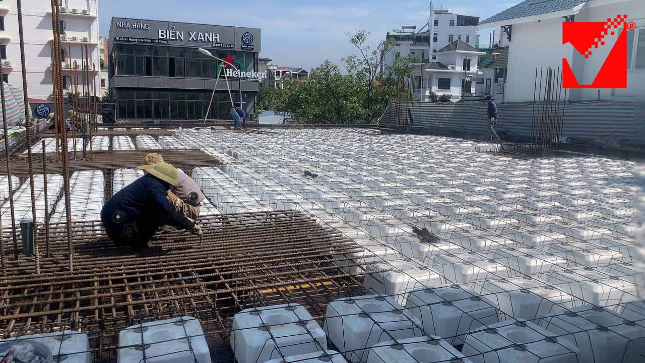 Sàn phẳng không dầm VRO công trình Gia Lộc tại Hải Phòng