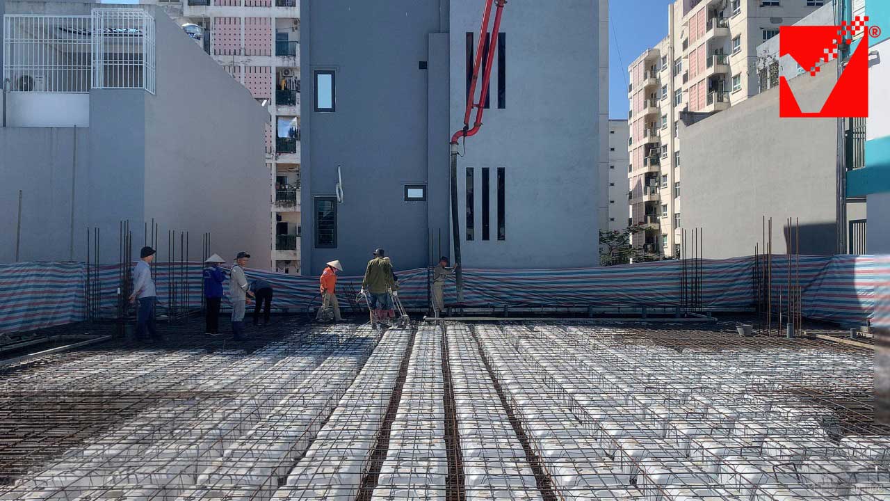 Sàn phẳng không dầm VRO công trình Gia Lộc tại Hải Phòng