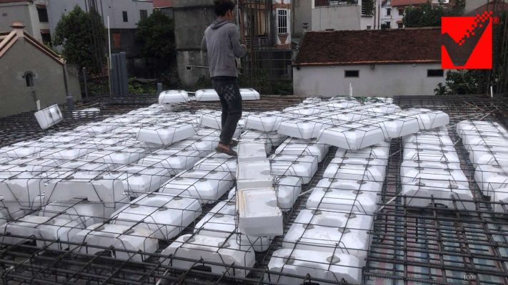 Sàn xốp không dầm VRO công trình Mạnh Hải tại Hoài Đức