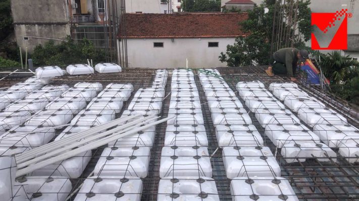 Sàn xốp không dầm VRO công trình Mạnh Hải tại Hoài Đức