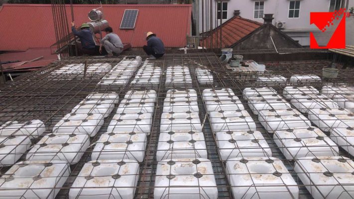 Sàn xốp không dầm VRO công trình Mạnh Hải tại Hoài Đức