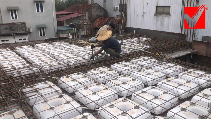 Sàn xốp không dầm VRO công trình Mạnh Hải tại Hoài Đức