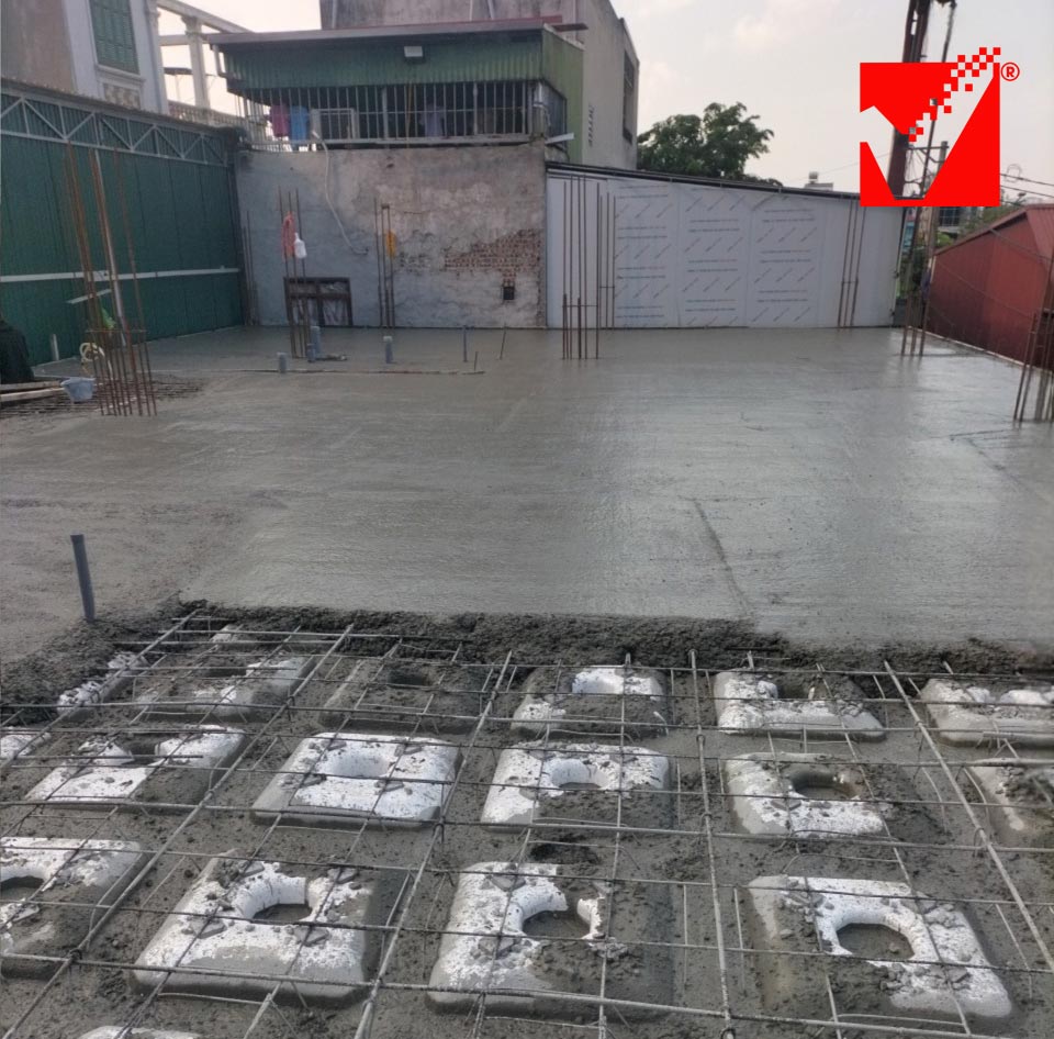 Sàn phẳng lõi xốp công trình Nguyễn Hinh tại Bắc Ninh