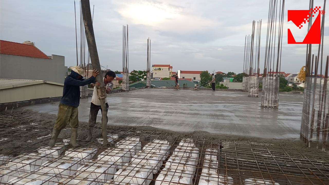 Sàn phẳng vượt nhịp nhà xưởng Anh Viết - Hưng Yên