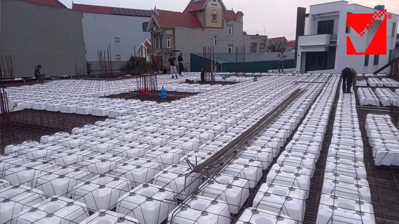 Sàn phẳng vượt nhịp nhà xưởng Anh Viết - Hưng Yên