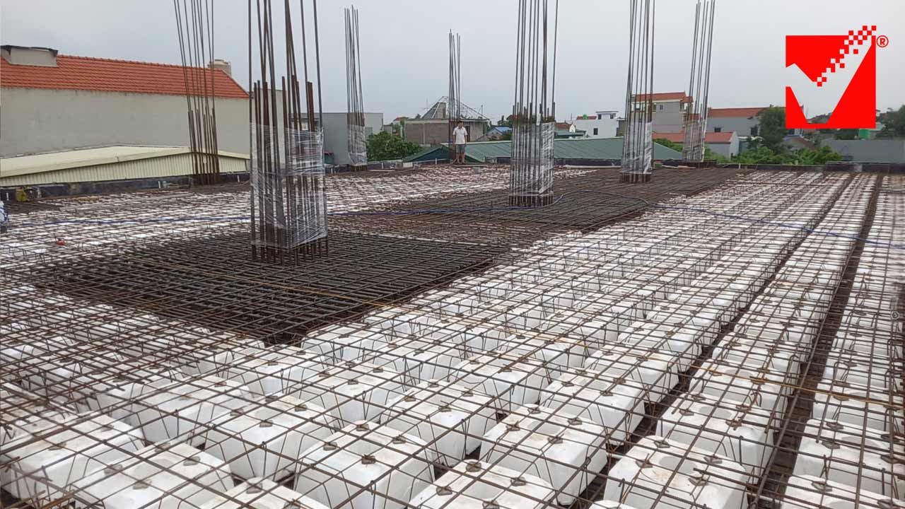 Sàn phẳng vượt nhịp nhà xưởng Anh Viết - Hưng Yên