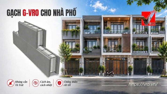 Gạch G-VRO xây nhà phố
