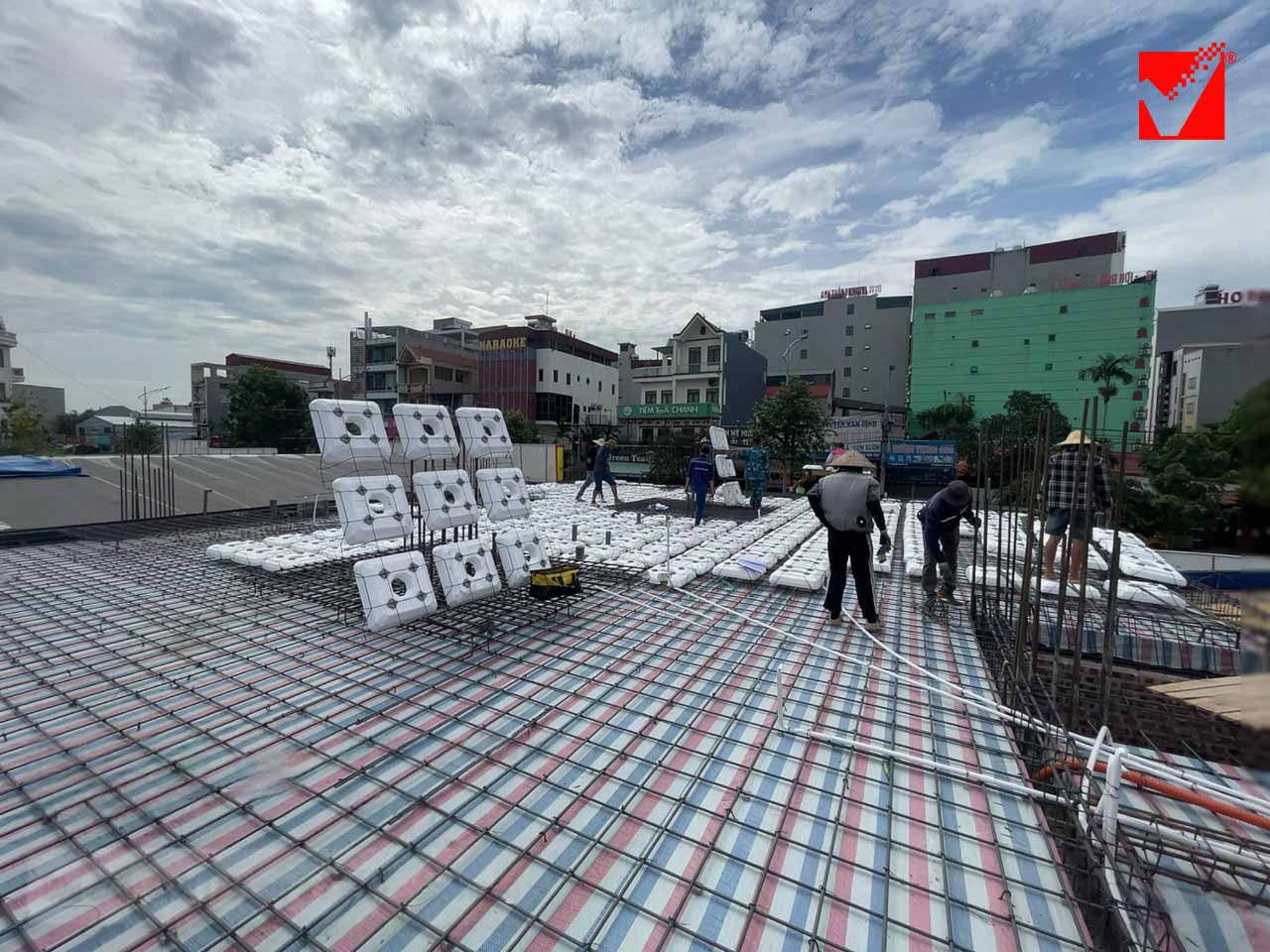 Sàn không dầm công trình Trung Kiên - Bắc Giang
