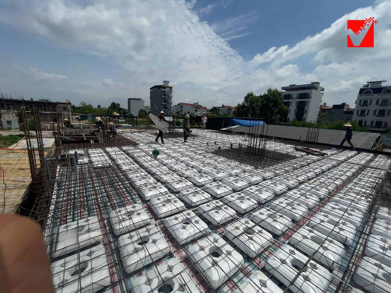 Sàn không dầm công trình Trung Kiên - Bắc Giang