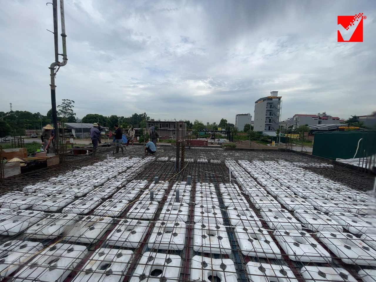 Sàn không dầm công trình Trung Kiên - Bắc Giang