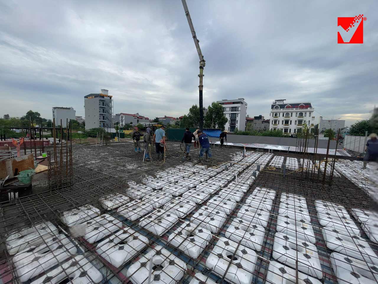 Sàn không dầm công trình Trung Kiên - Bắc Giang