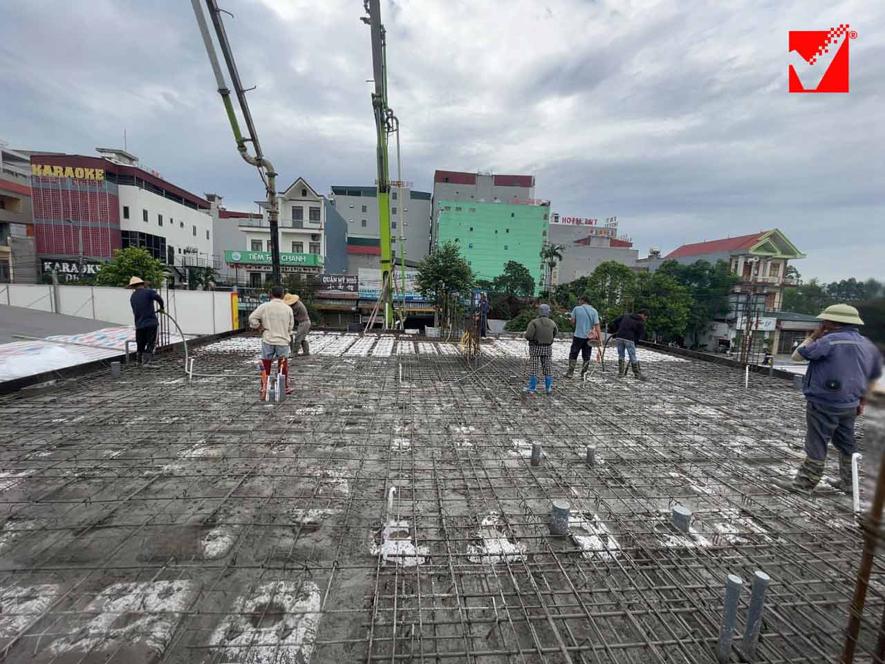 Sàn không dầm công trình Trung Kiên - Bắc Giang