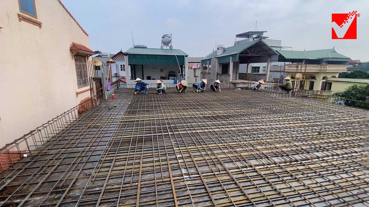 Sàn phẳng lõi xốp công trình Long Nhật - Đông Anh