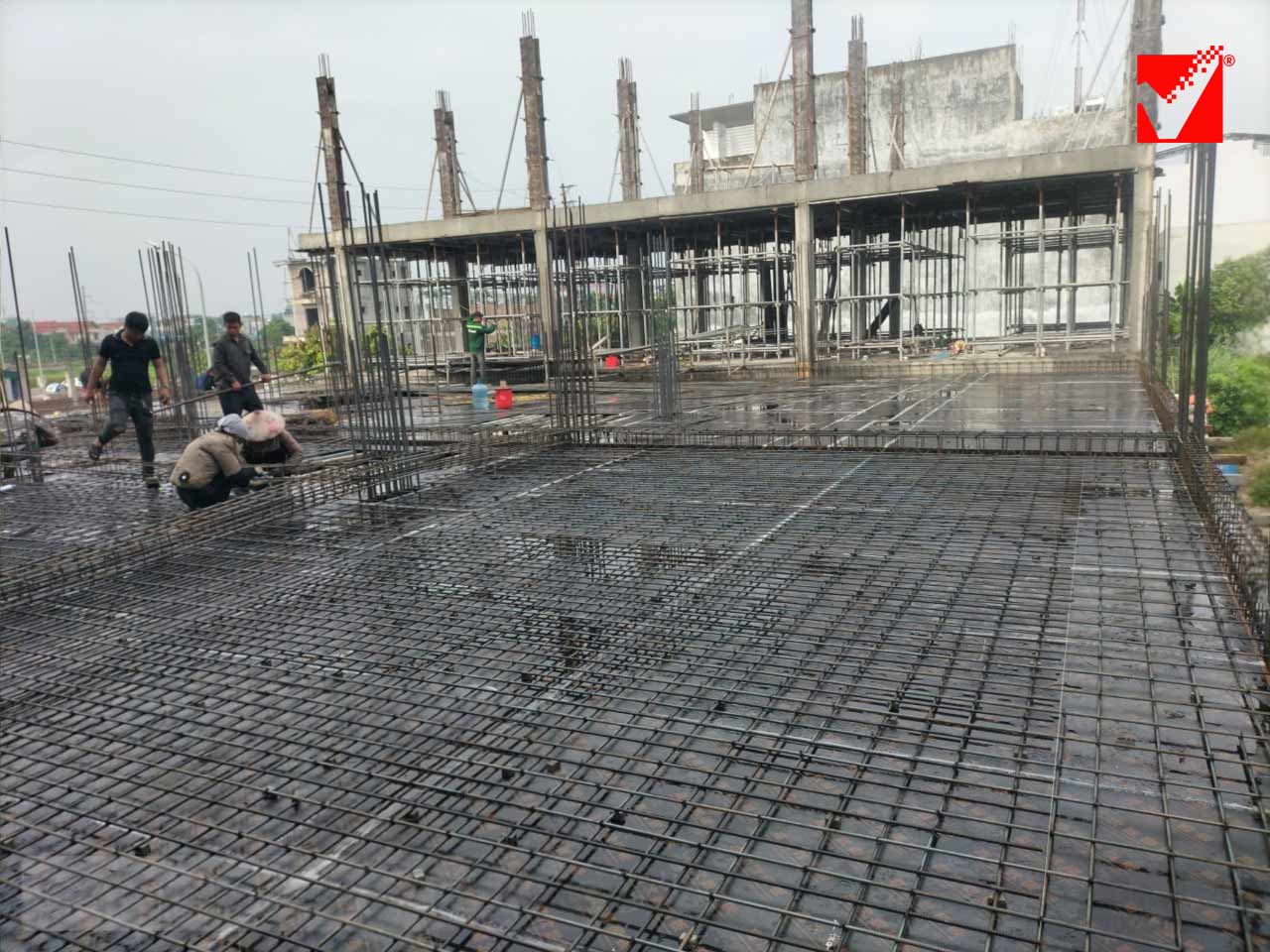 Sàn VRO công trình Nhà liền kề KĐT Liêm Chính - Hà Nam