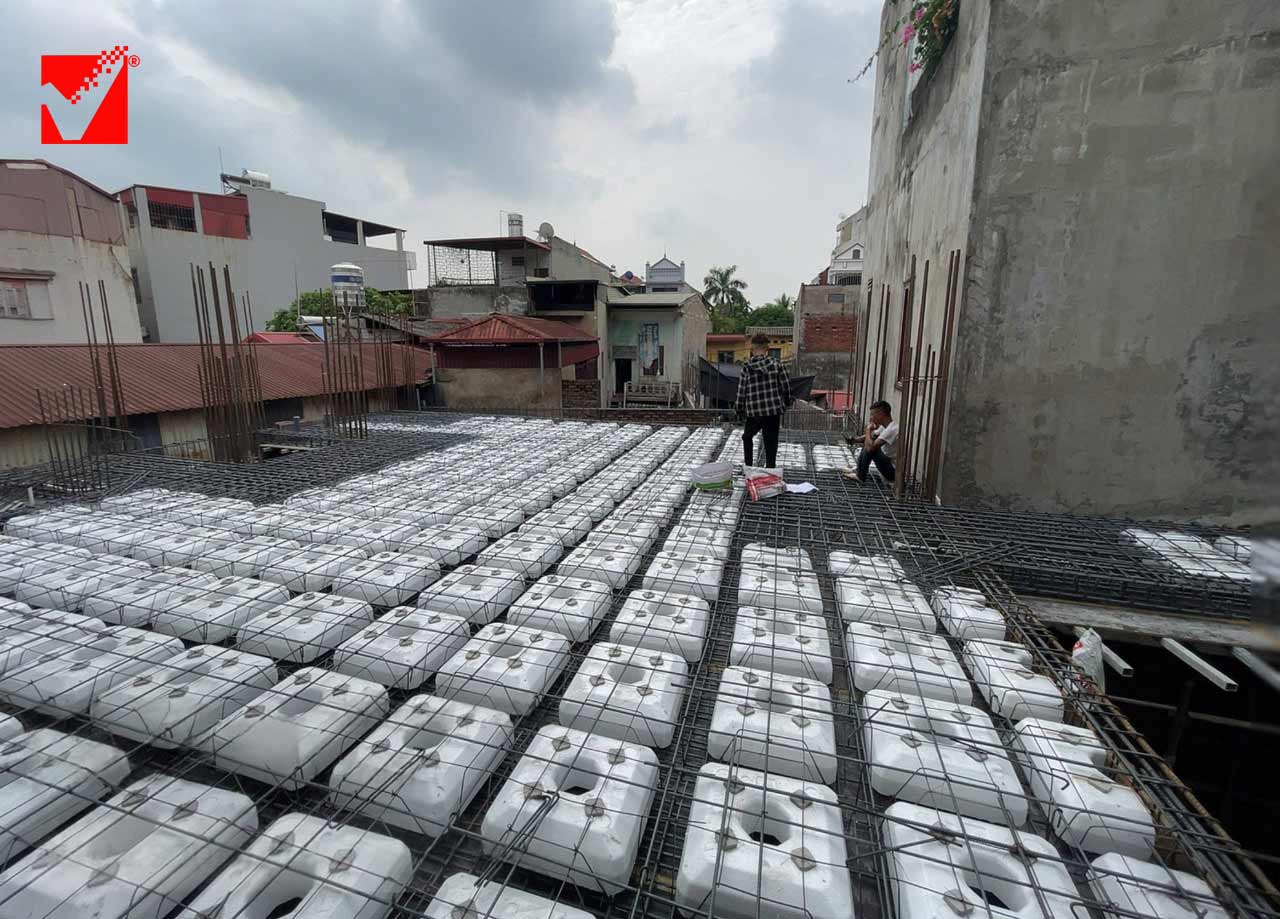 Sàn phẳng lõi sốp S-VRO công trình Hà Trâm - Bắc Giang