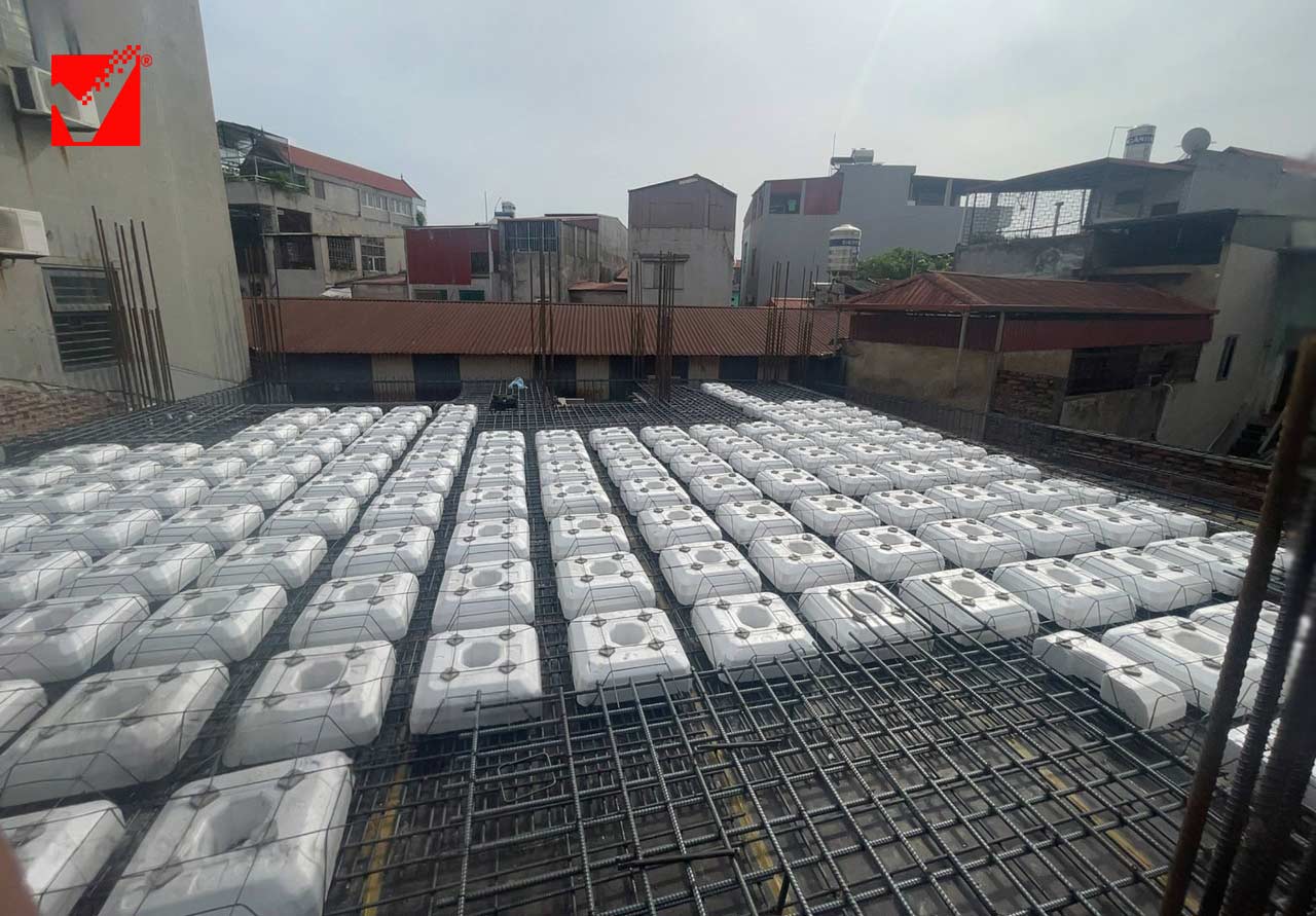 Sàn phẳng lõi sốp S-VRO công trình Hà Trâm - Bắc Giang