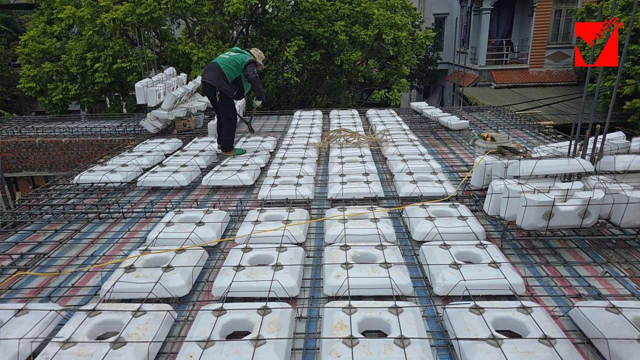 Sàn xốp công trình Nguyễn Hưng - Chương Mỹ, HN