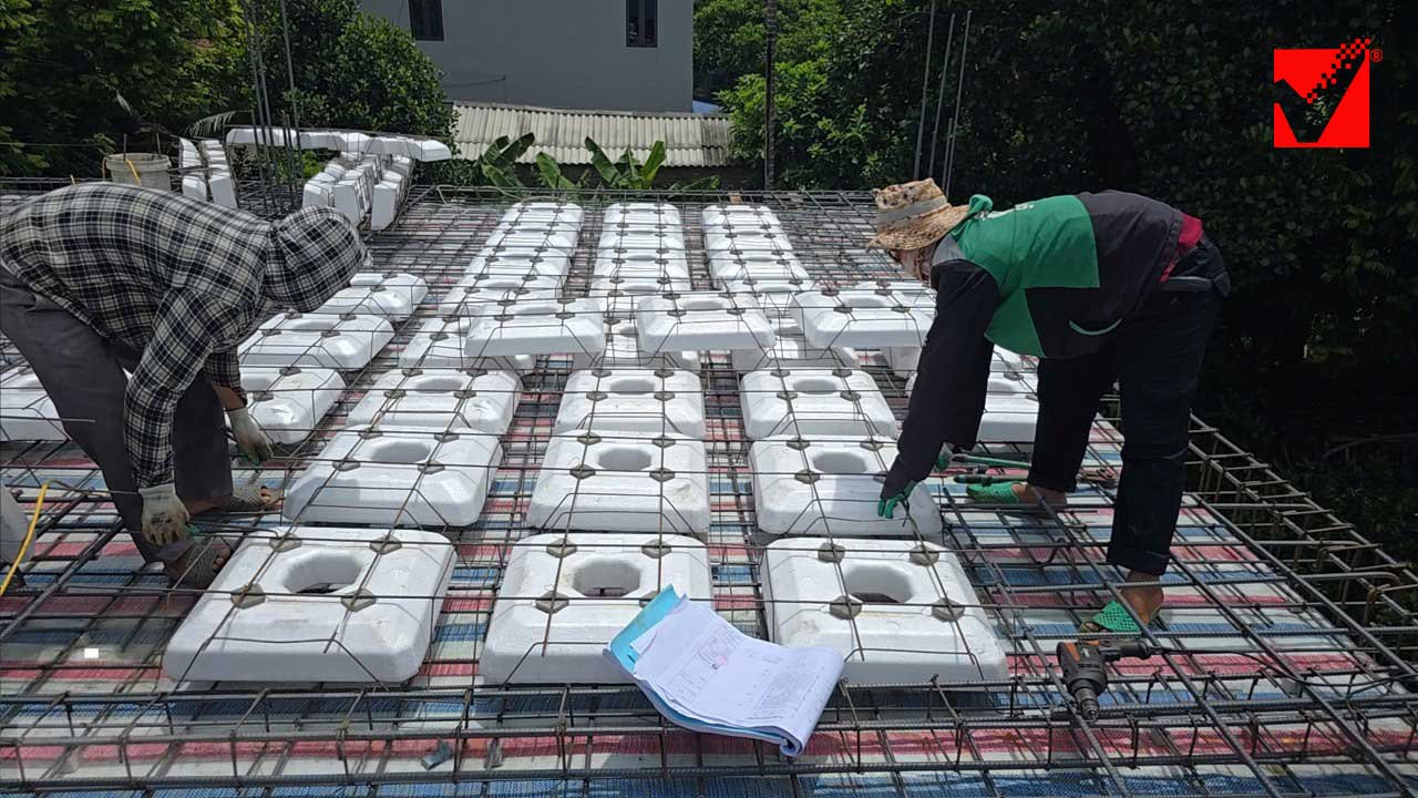Sàn xốp công trình Nguyễn Hưng - Chương Mỹ, HN