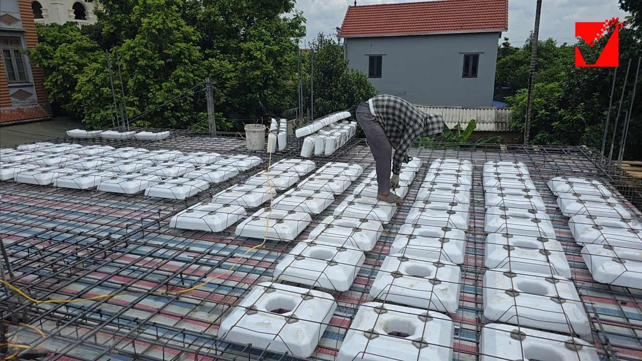 Sàn xốp công trình Nguyễn Hưng - Chương Mỹ, HN