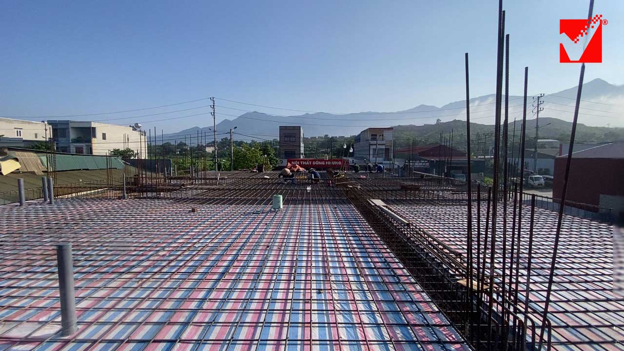 Thi công sàn hộp xốp VRO công trình Tuân Trang - Tuyên Quang