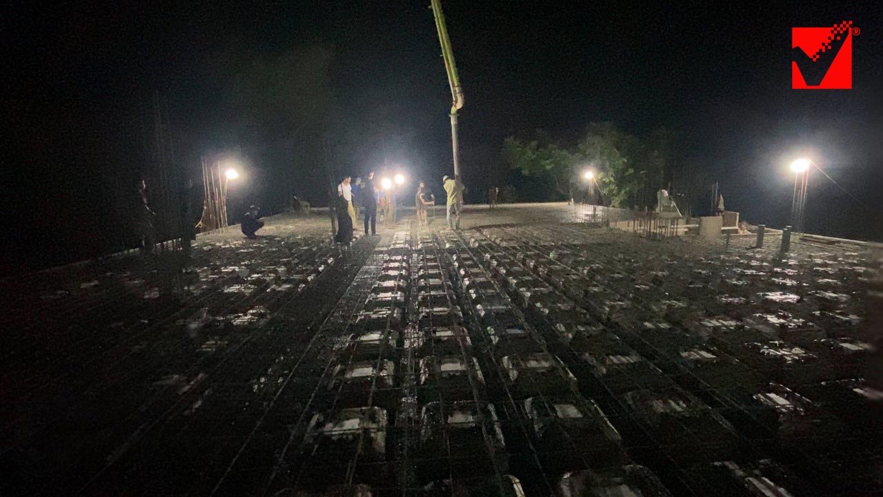 Thi công sàn hộp xốp VRO công trình Tuân Trang - Tuyên Quang