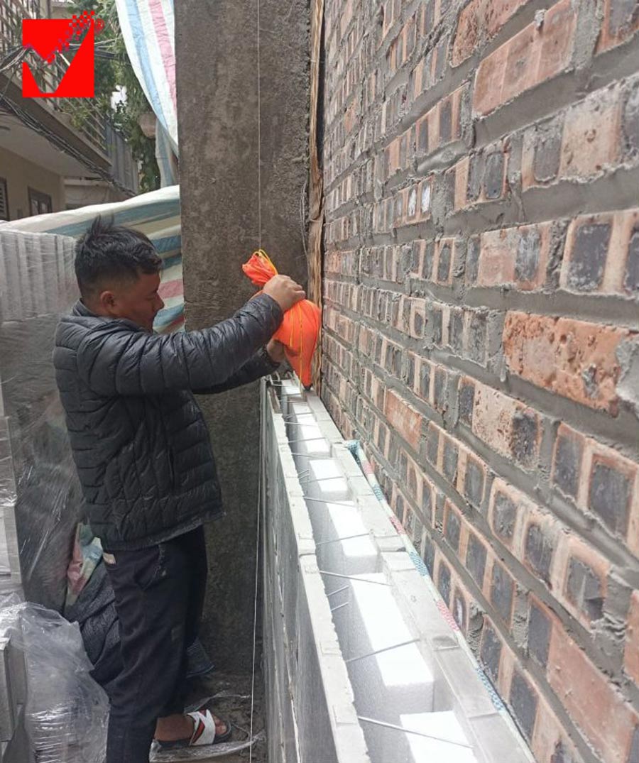Gạch xây không trát, tường gạch không trát