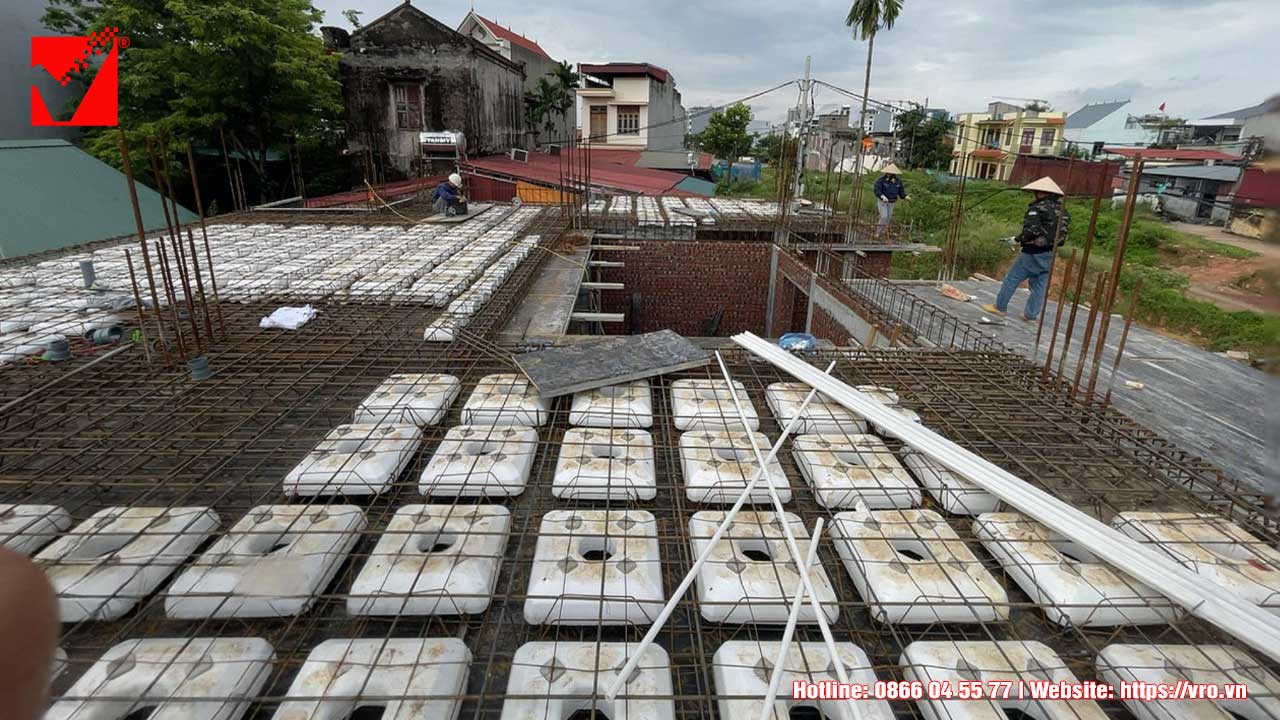 Kết cấu lõi xốp S-VRO công trình Văn Đông - Bắc Giang