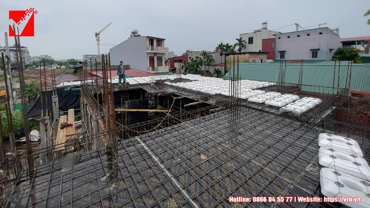 Kết cấu lõi xốp S-VRO công trình Văn Đông - Bắc Giang