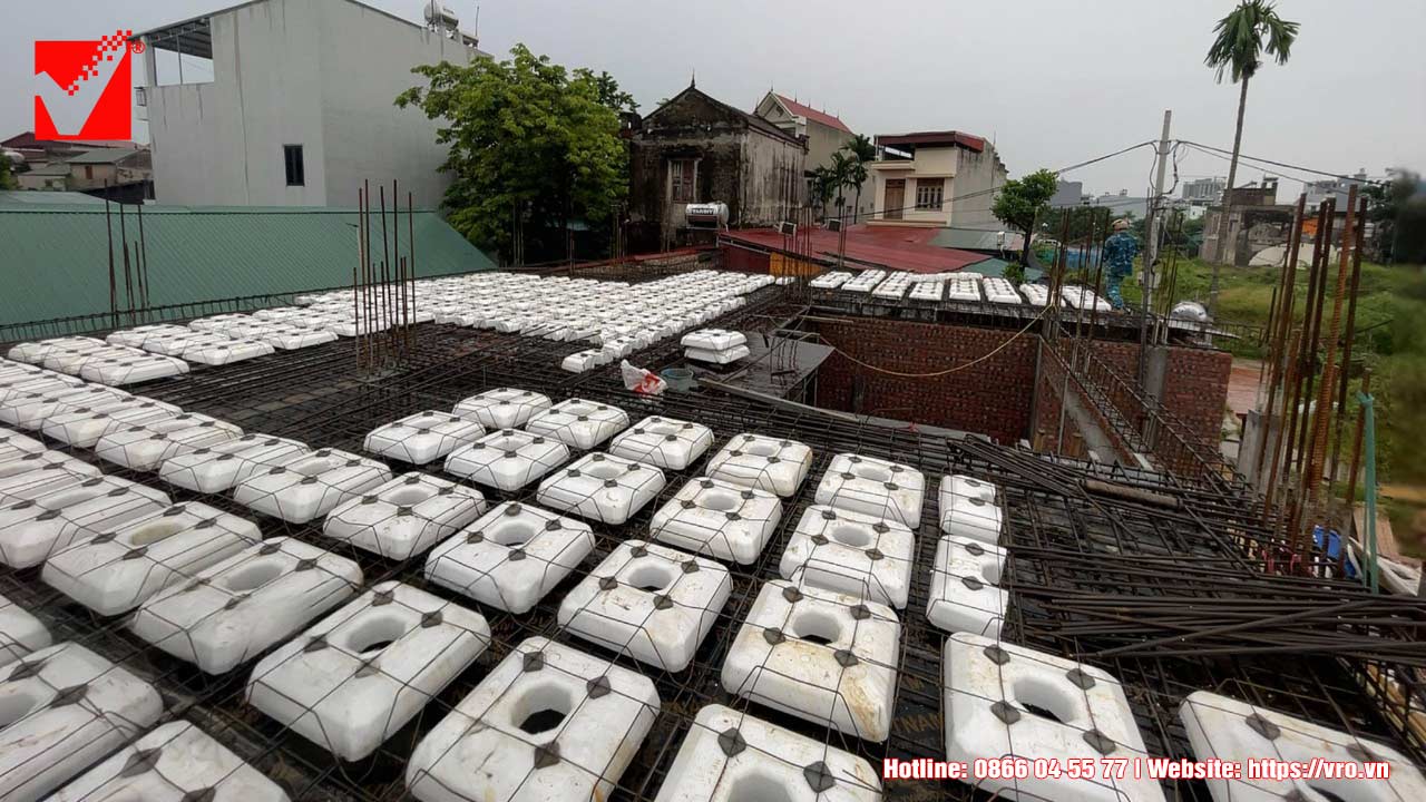 Kết cấu lõi xốp S-VRO công trình Văn Đông - Bắc Giang