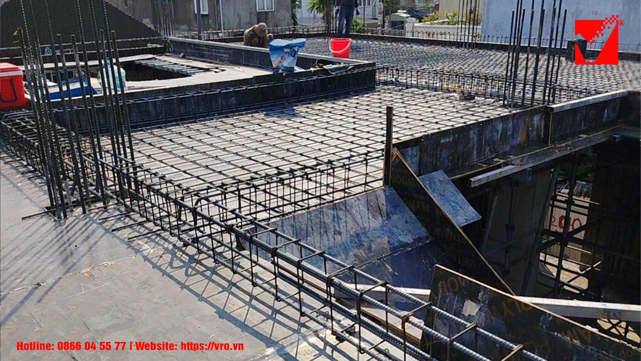 Sàn không dầm VRO biệt thự Gia Bảo tại Hải Phòng
