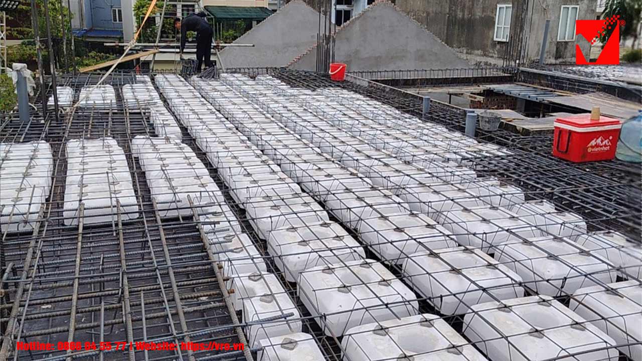 Sàn không dầm VRO biệt thự Gia Bảo tại Hải Phòng