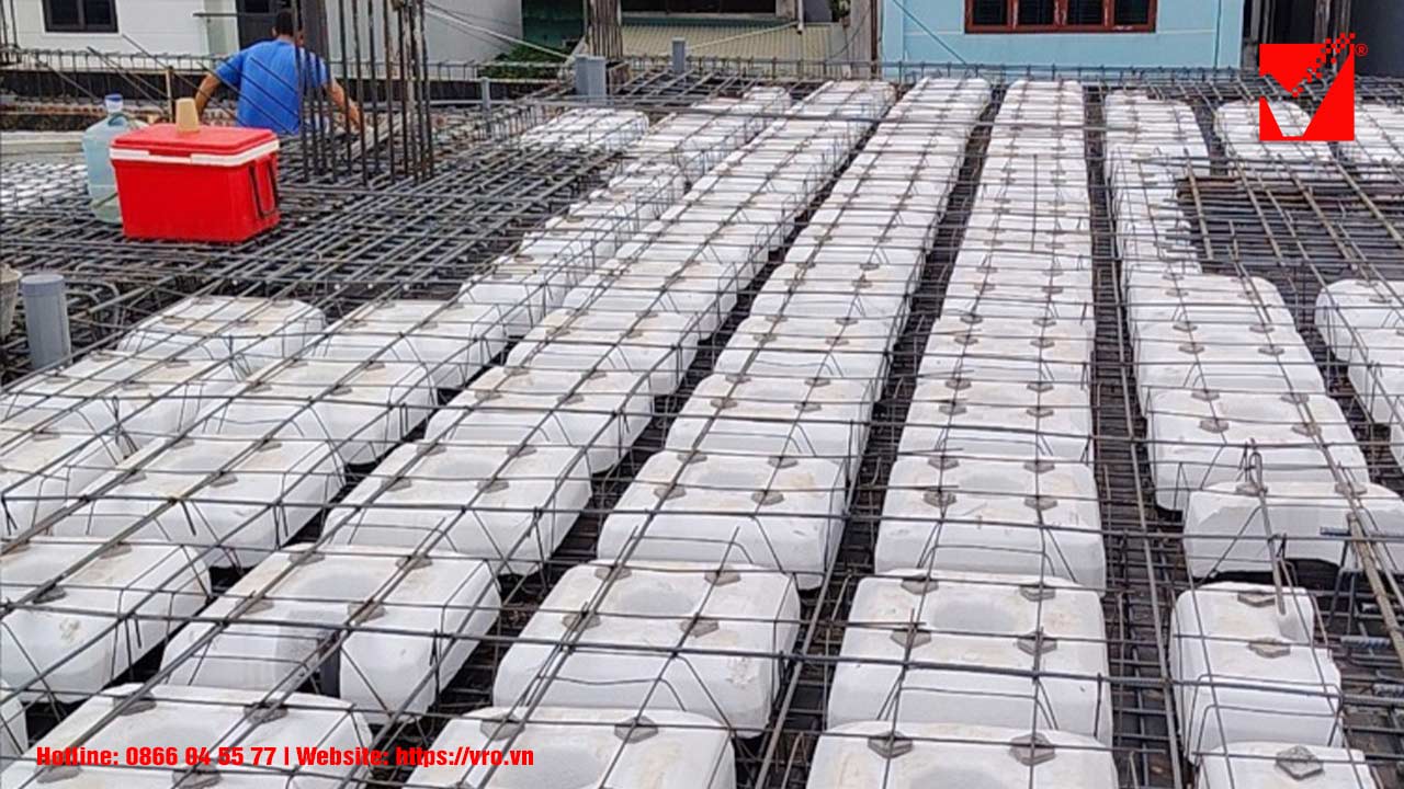 Sàn không dầm VRO biệt thự Gia Bảo tại Hải Phòng