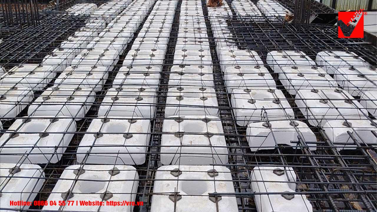 Sàn không dầm VRO biệt thự Gia Bảo tại Hải Phòng