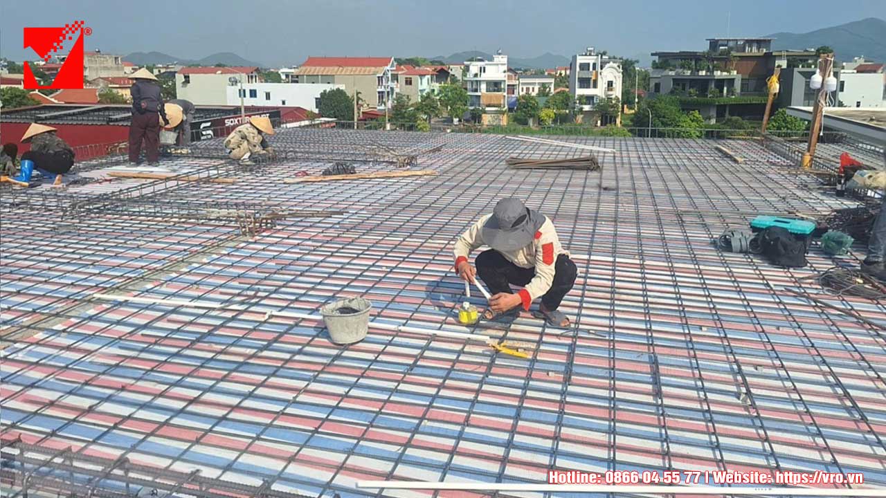 Sàn phẳng không dầm lõi xốp VRO công trình Kỷ Luận - Bắc Giang