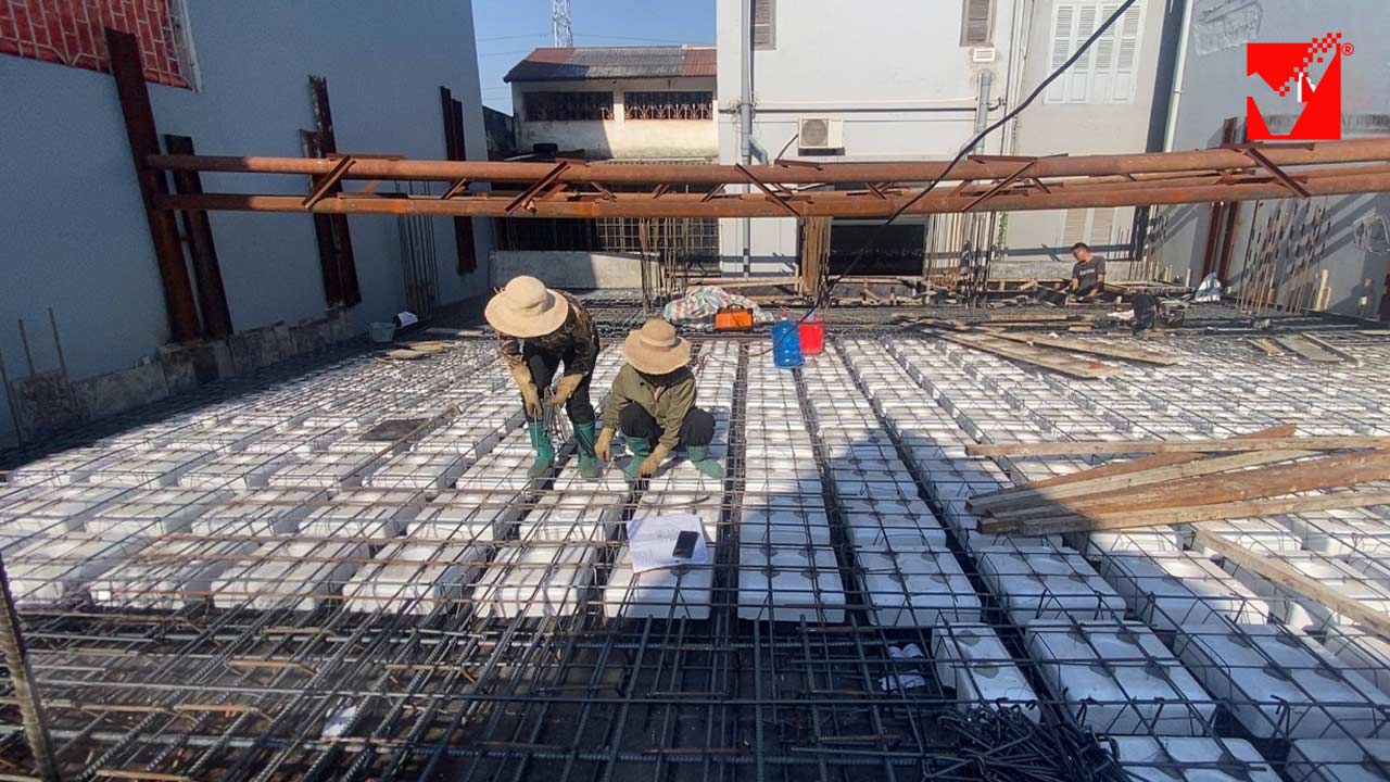 Sàn rỗng lõi xốp VRO công trình Thu Hương - Hà Nội